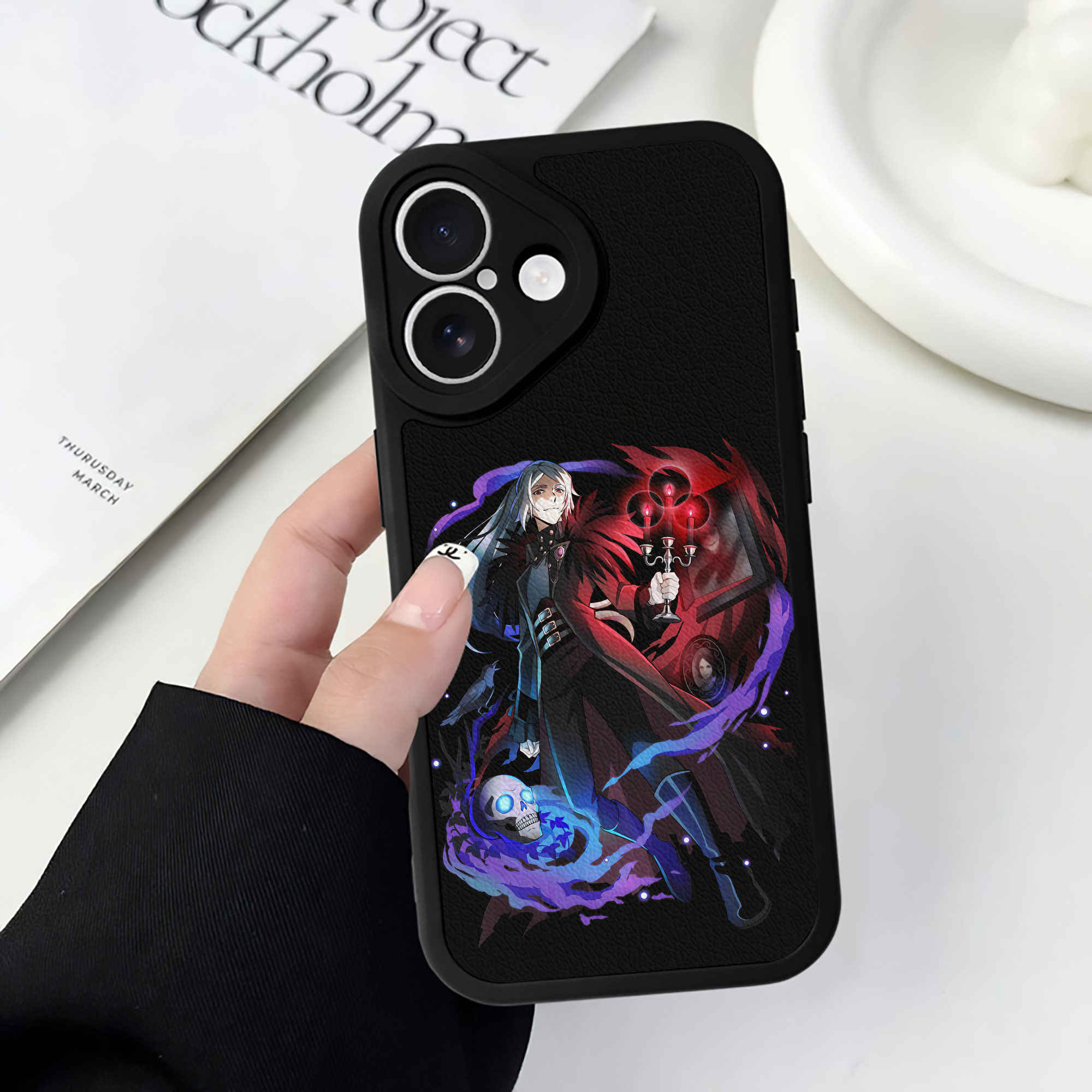 （画像用） 文豪ストレイドッグス Bungo Stray Dogs 【iPhone 16シリーズ対応】シリコンスマホケース（レザー調） 材質：シリコン